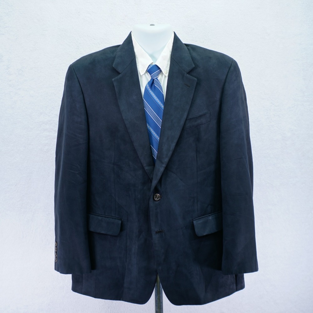 Chaps Polyester Suede Lined Black 2 Button Blazer… - image 4